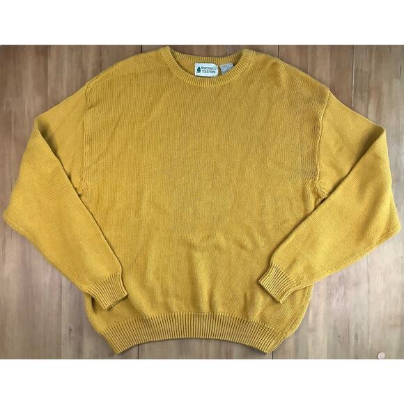 Northwest Territory Size L Yellow Cotton Sweater - Picture 1 of 3